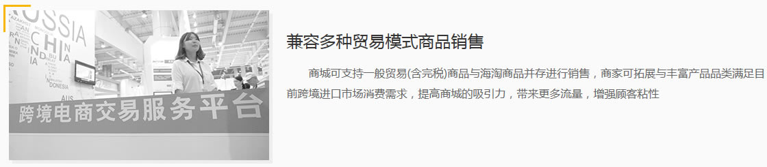 兼容多種貿(mào)易模式商品銷售
